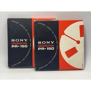 2-Vtg SONY PR-150 Professional Recording Reel Tape 1800 Feet 1.0 Mil READ